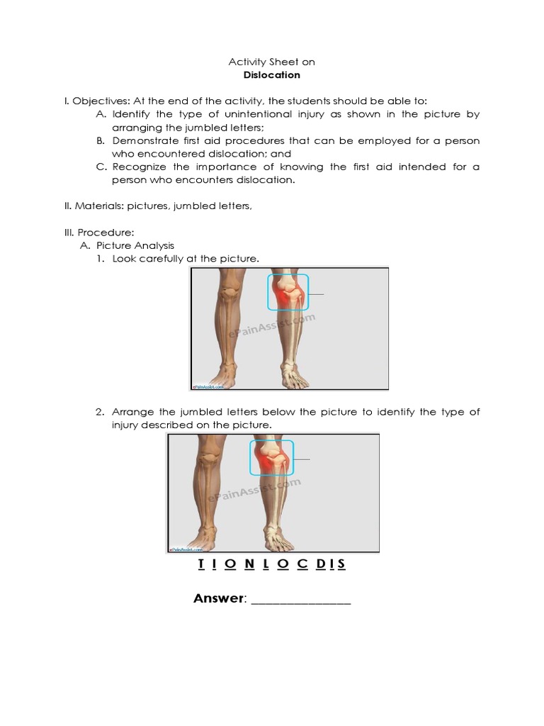 Dislocation: T I O N L O C Dis Answer | PDF | Computers
