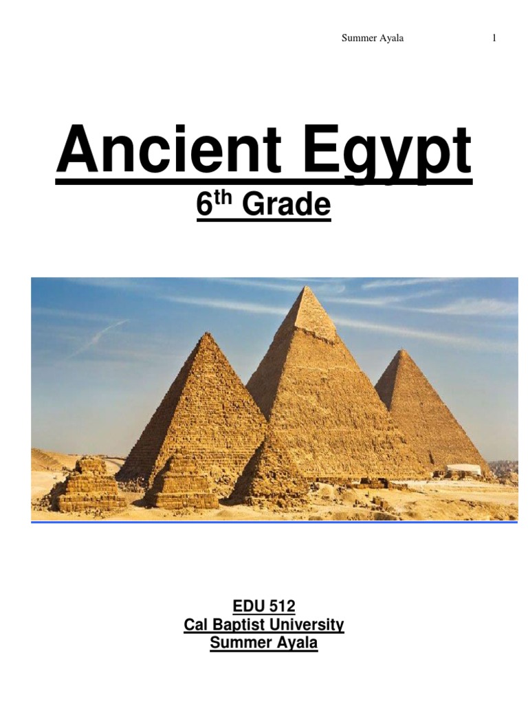 6th Grade Ancient Egypt Lesson Plans | PDF | Ancient Egypt | Monarchy