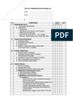 CHECKLIST KEHAMILAN