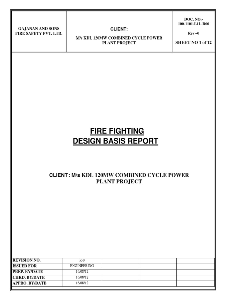 Fire Fighting System Design | PDF | Fire Sprinkler System | Hazards