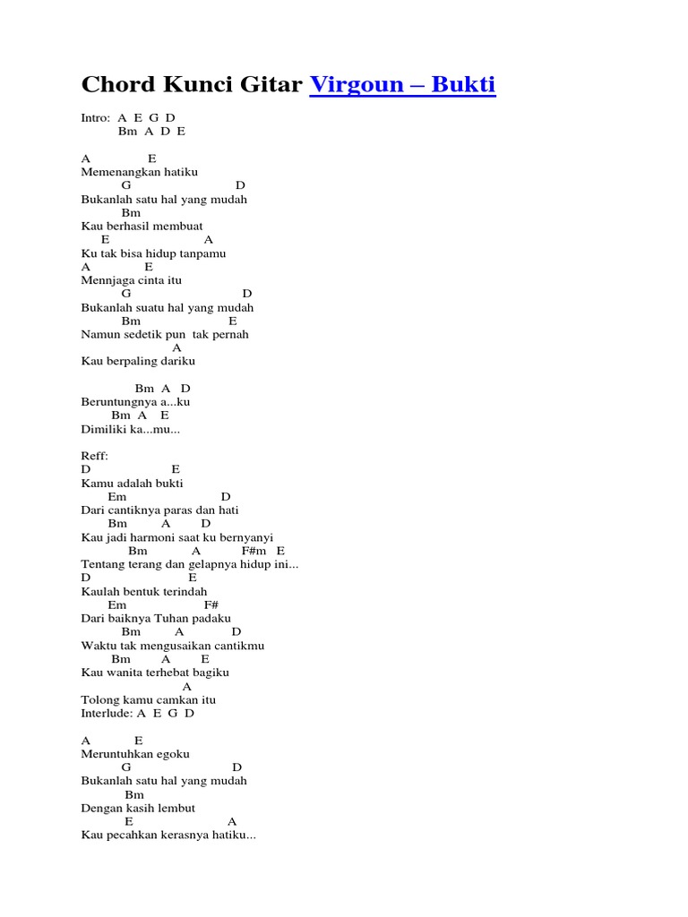 Chord Kunci Gitar Virgoun Pdf