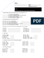 First Periodical Math Test Score Sheet