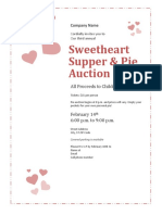 Sweetheart Supper & Pie Auction: All Proceeds To Children's Hospital