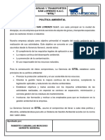 Política Ambiental 2010 Propuesta