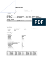 Test Object - Overcurrent Parameters: General - Values