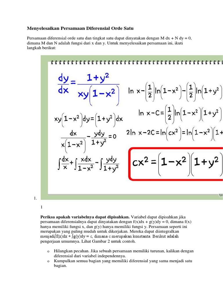 13+ Contoh Soal Persamaan Diferensial Orde N Kumpulan