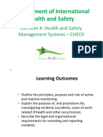 Management of International Health and Safety