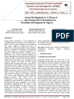 Infrastructural Development As A Means of Attracting Foreign Direct Investment For Economic Development in Nigeria