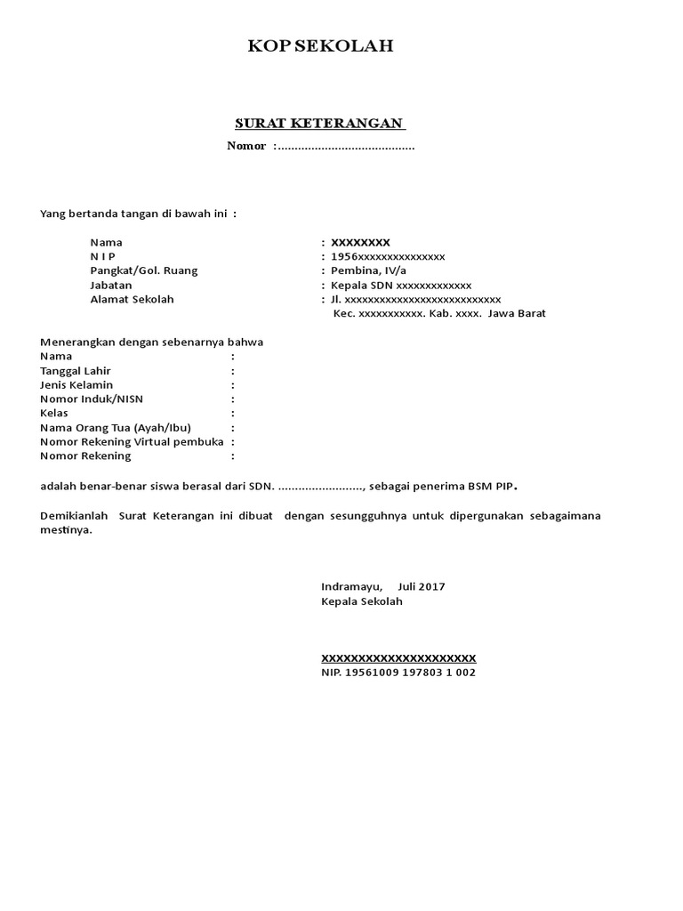 Contoh Surat Pernyataan Orang Tua - Simak Gambar Berikut