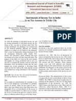 Tax Saving Instruments of Income Tax in India: A Study On Tax Assessee in Trichy City