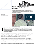 Open City by Teju Cole – review | Books | The Guardian