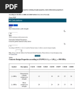 Table of Concrete Design Properties (FCD, FCTM, Ecm, FCTD) - Eurocode 2 ...