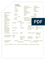 Ship'S Particulars