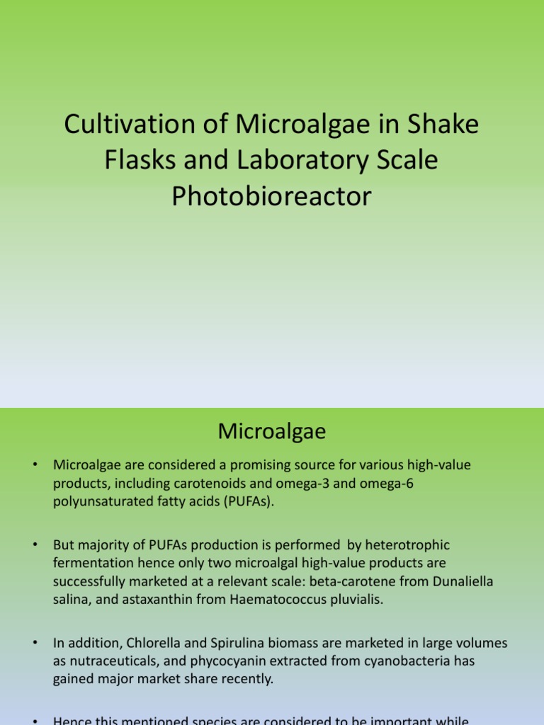 Lab Scale Algae Cultivation | Algae | Chemistry