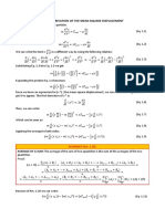 Derivation of The Mean Square Displacement