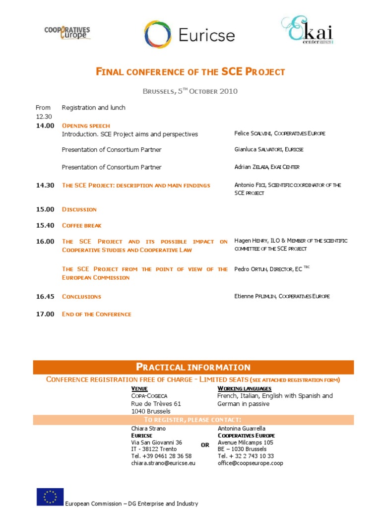SCE Project Final Conference Overview | PDF