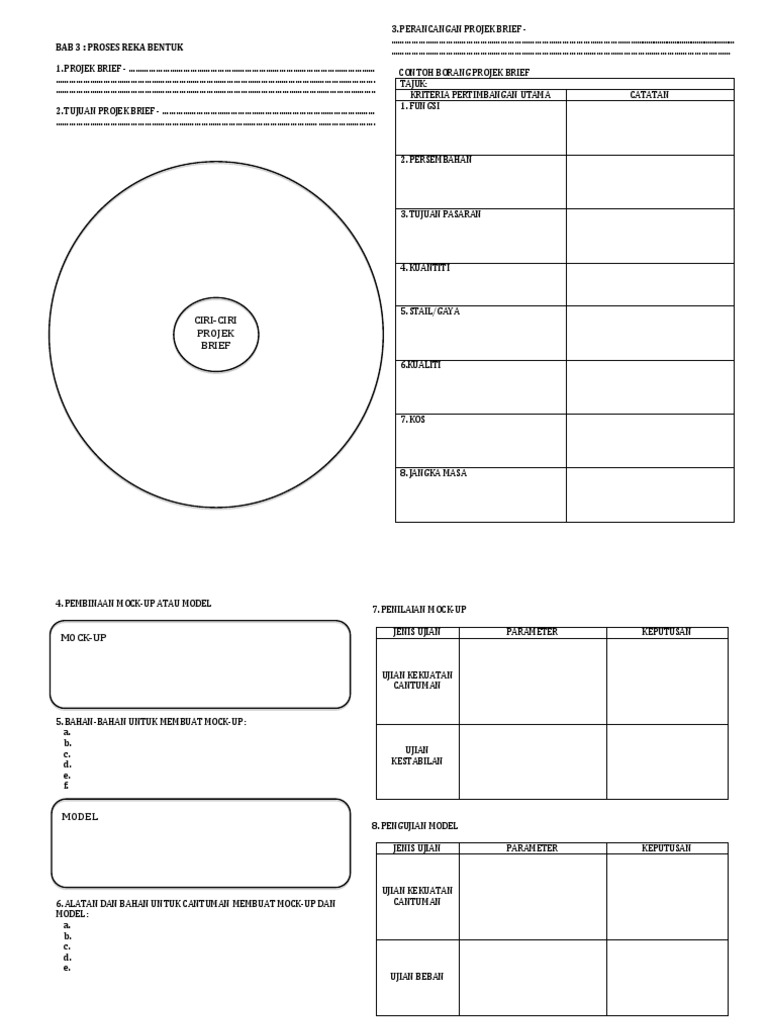 Nota RBT Ting 1 Bab 3: Proses Reka Bentuk | PDF