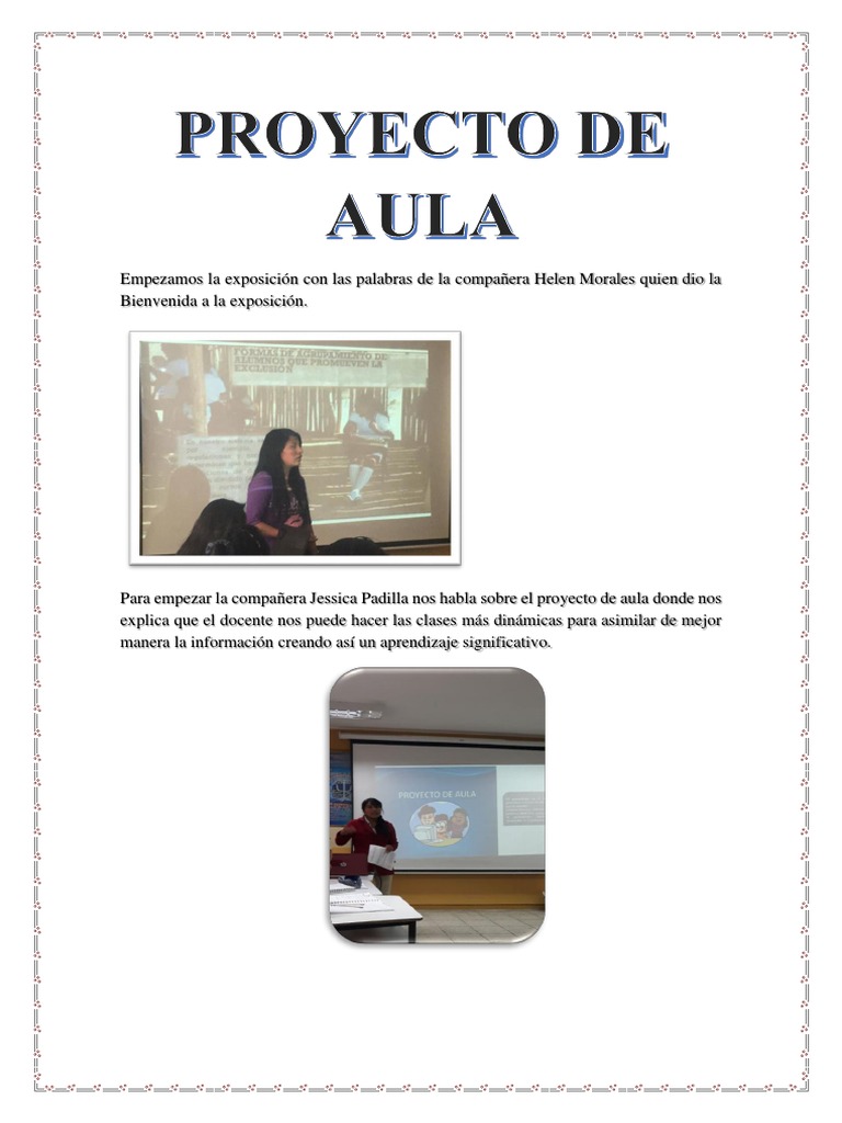 Proyecto de Aula | PDF | Salón de clases | Maestros