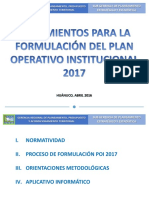 Plan Operativo Huanuco 2016