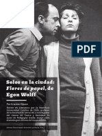 ''Solos en La Ciudad. - Flores de Papel - , de Egon Wolff PDF