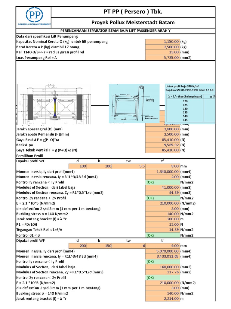 Analisa Separator Beam