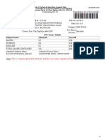 Admission Slip Sahil