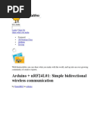 Arduino + nRF24L01: Simple Bidirectional Wireless Communication