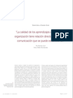 La Calidad de Los Aprendizajes Dentro de Una Organización