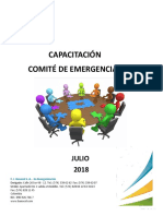 Informe Capacitacion Comite de Emergencias Julio 2018