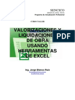 Valorizaciones y Liquidaciones de Obra Con Herramientas de Excel