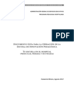 Guía de Operación para La Escuela de Innovación Pedagógica Tu Escuela en El Hospital