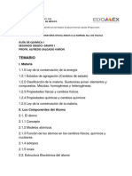 Guía de Química I: Estados de la materia, cambios de estado y energía