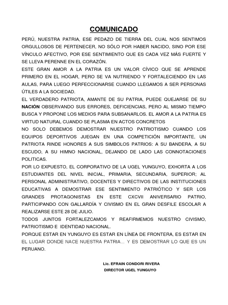 Comunicado Fiestas Patrias PDF