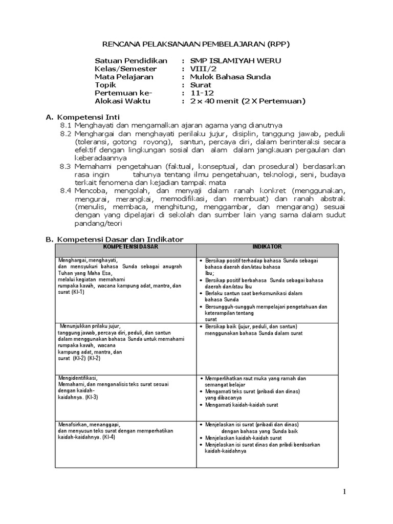 Rpp B Sunda Viii 2 Suratdocx