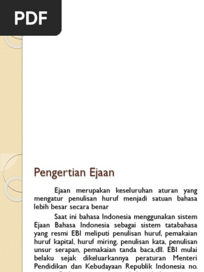 Ejaan Bhs Indonesia