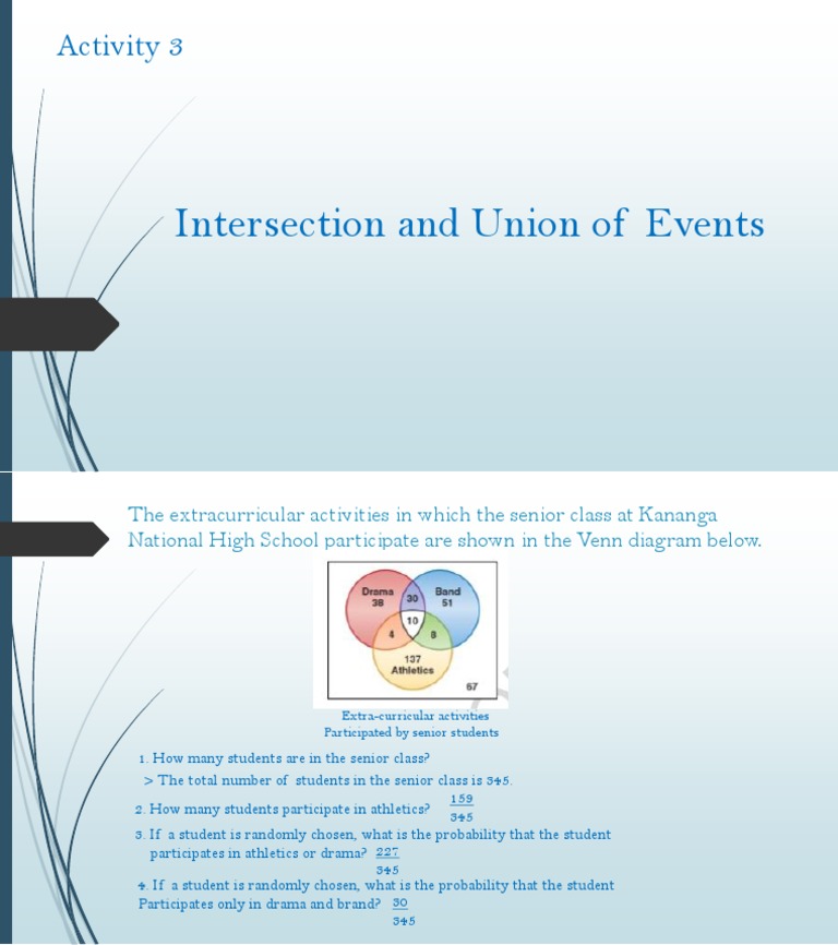 Intersection and Union of Events