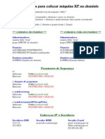 Procedimentos para colocar máquina XP no domínio