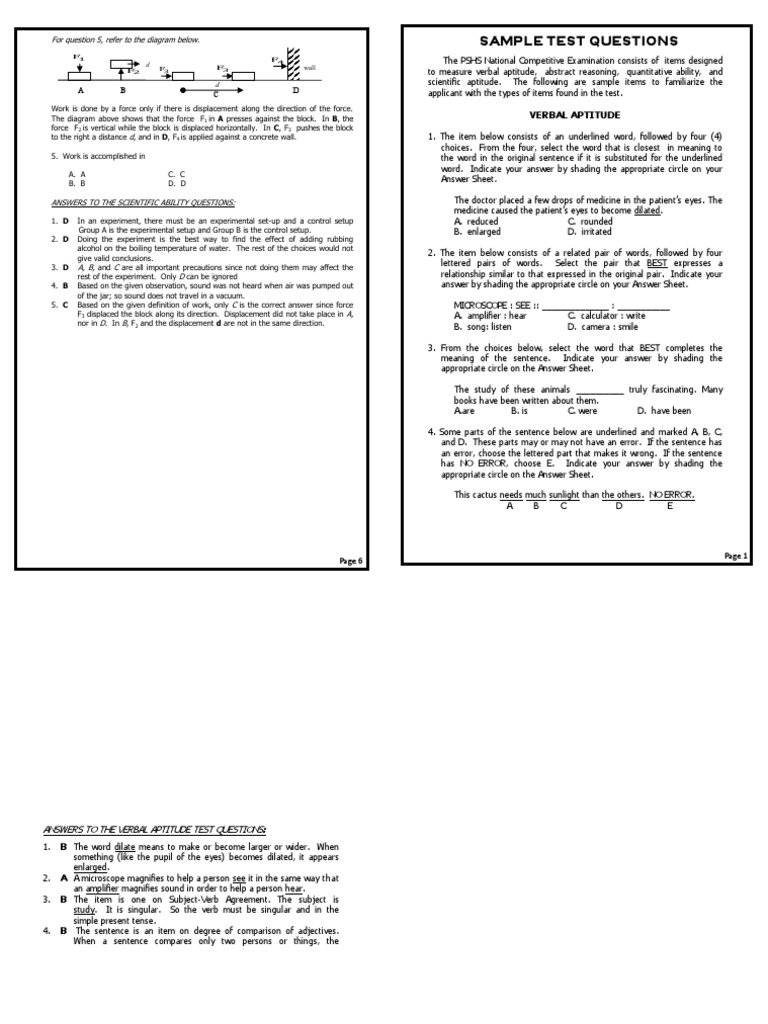 NCE Sample Test Questions (2015) PDF Test (Assessment) Experiment