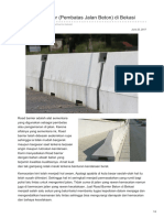 Distributor & Supplier Road Barrier Beton Megacon Di Bekasi 0819 3299 8507
