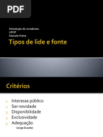 Tipos de Lide e Fonte 