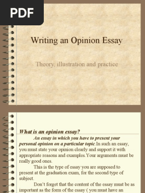 0an Opinion Essay