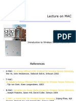 Lecture On MAC: Anish Arora CIS788.11J Introduction To Wireless Sensor Networks