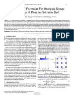 A Simplified Formular For Analysis Group Efficiency of Piles in Granular Soil