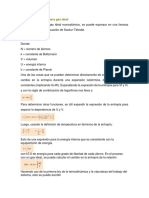 Cambio de Entropía para Gas Ideal