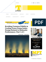 Avoiding Common Pitfalls in Cooling Tower Pump Intake Design Related to Hydraulic Performance