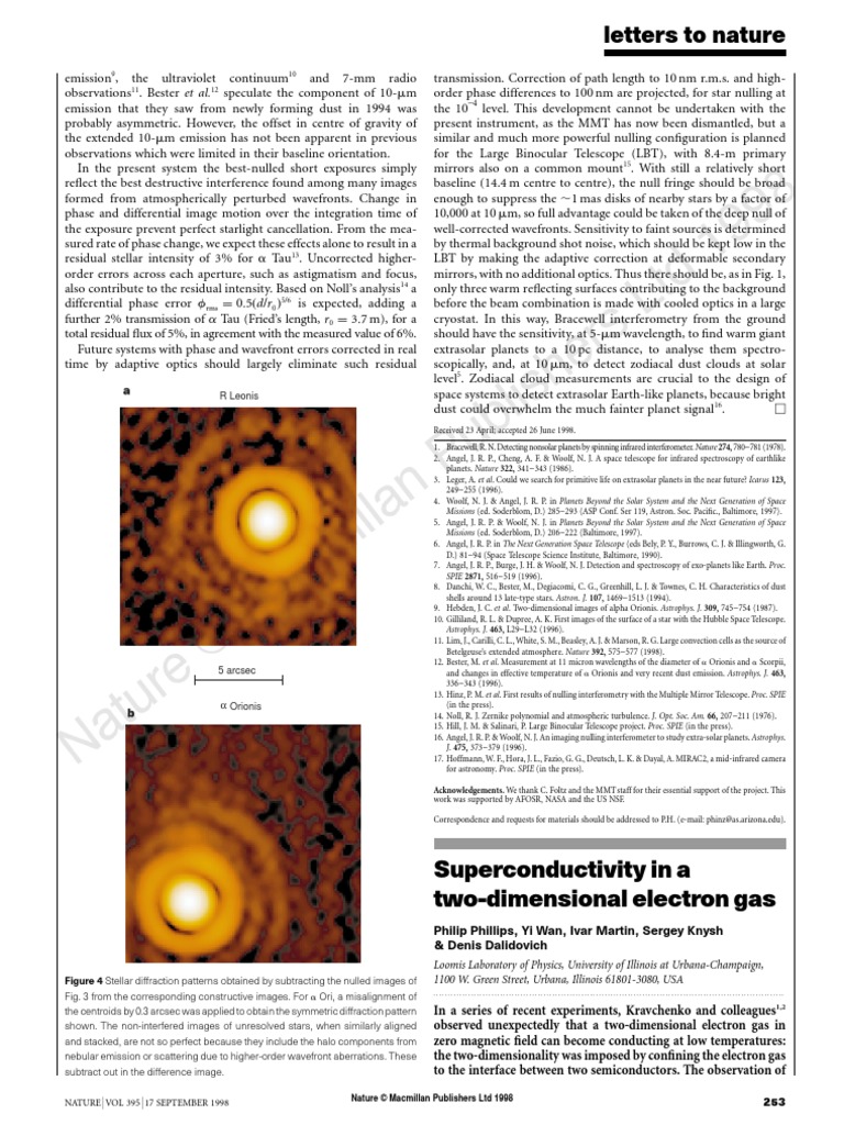 Superconductivity in 2D Gas | PDF | Electrical Resistivity And ...