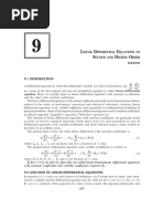 Linear Differential Eqations of Second and Higher Order