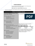 Problem Statement: Focus Your Problem by Asking Who, What, When, Where, and Which