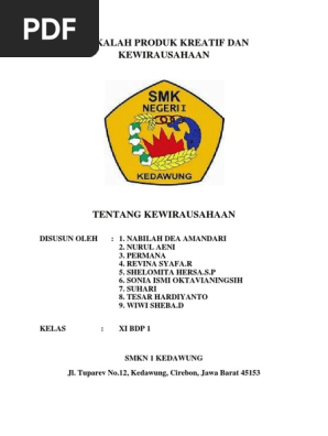 Contoh Makalah Kewirausahaan Smk Contoh Makalah