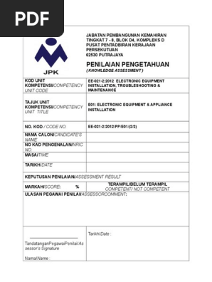 Penilaian Pengetahuan 2 Pdf
